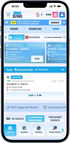 Only Spin scommesse sportive